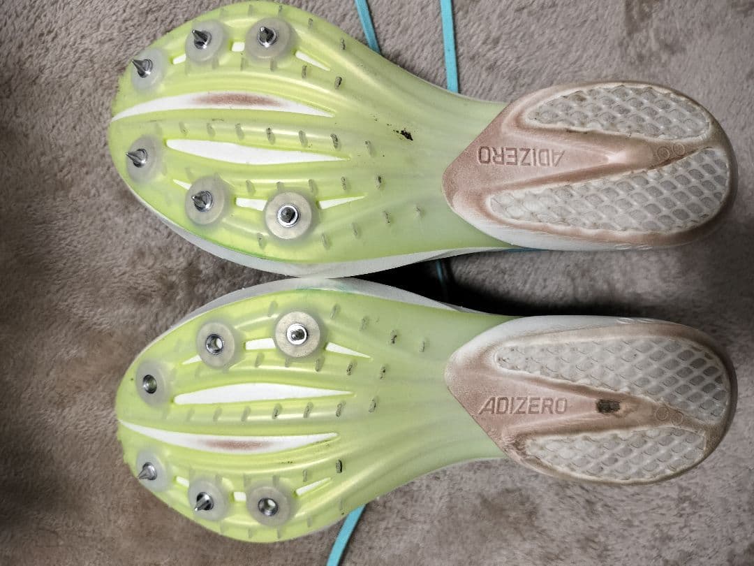 adidas ADIZERO スパイクシューズ ターコイズ 24センチ