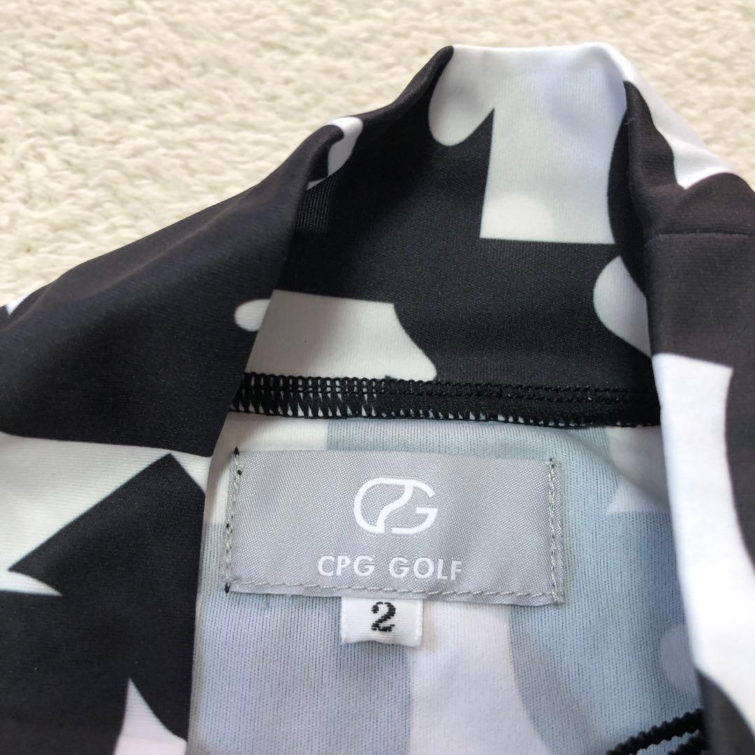 CPG GOLF 半袖 ストレッチ モックネック ゴルフウェア