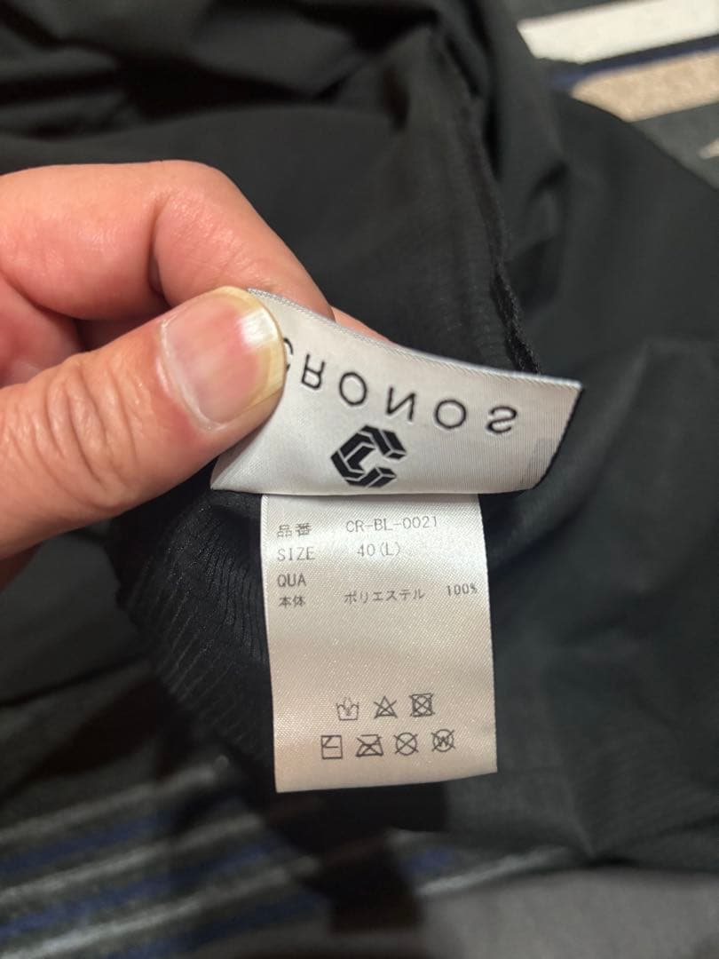 CRONOS ナイロンコート40 L 黒 クロノス