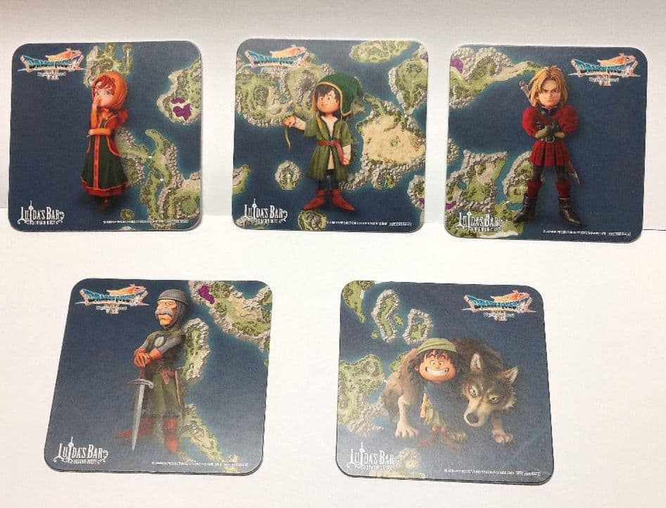ドラゴンクエスト7 コースター＆ポストカード ルイーダの酒場ステッカー