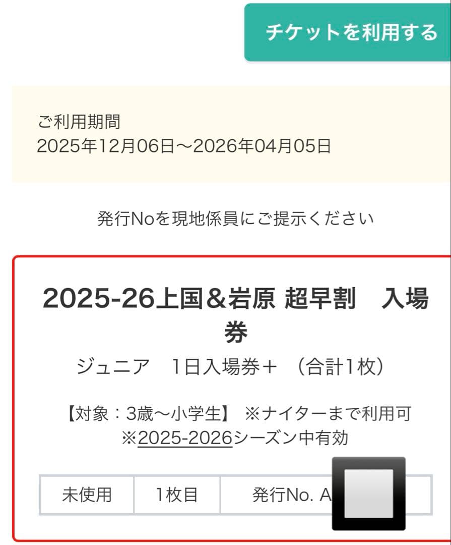 上越国際スキー場　岩原スキー場　リフト券レンタルセット