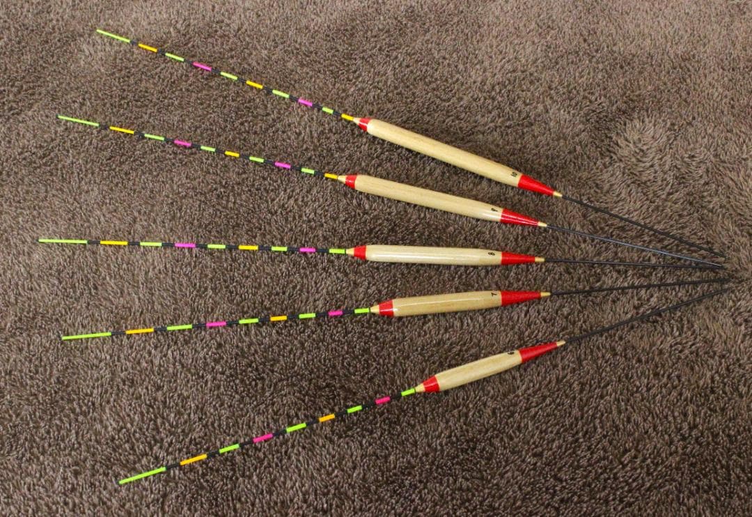 ヘラ浮き パイプトップ５本セット (レッド) 新品未使用