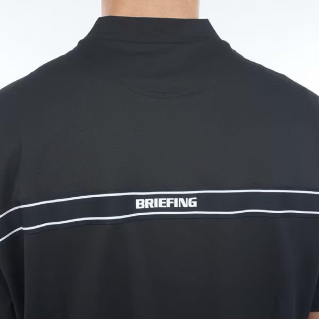 ［新品未使用］BRIEFING ネイビー半袖モックネックシャツ