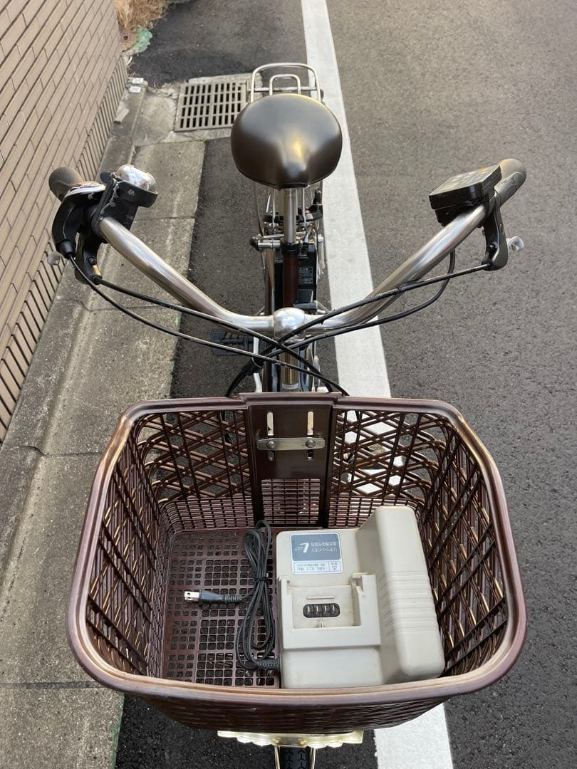 8.9ahパナソニック電動アシスト自転車 ブラウン シティタイプ