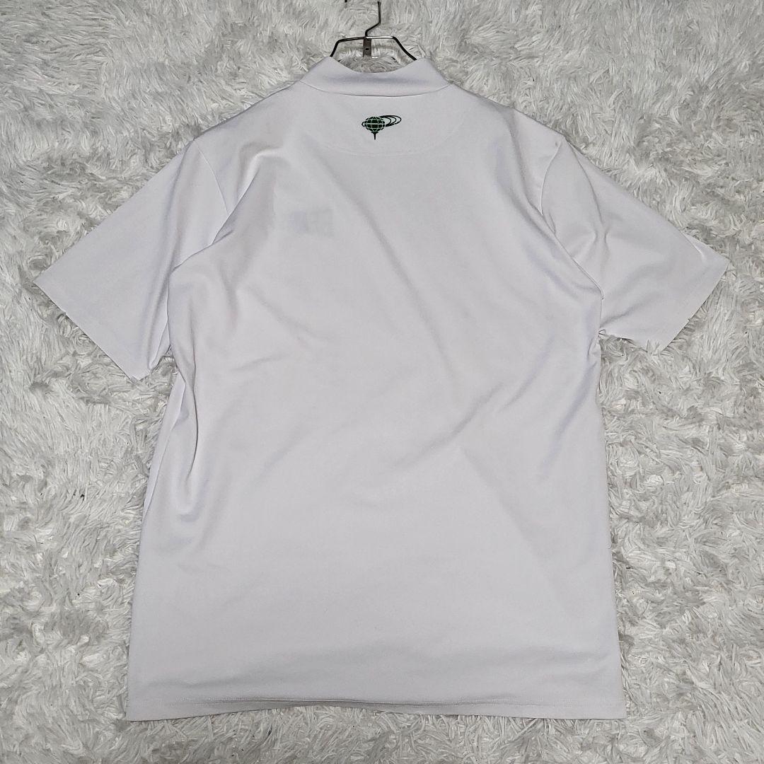 BEAMSGOLF　ビームスゴルフ モックネックシャツ　ロゴ　ホワイト　XL