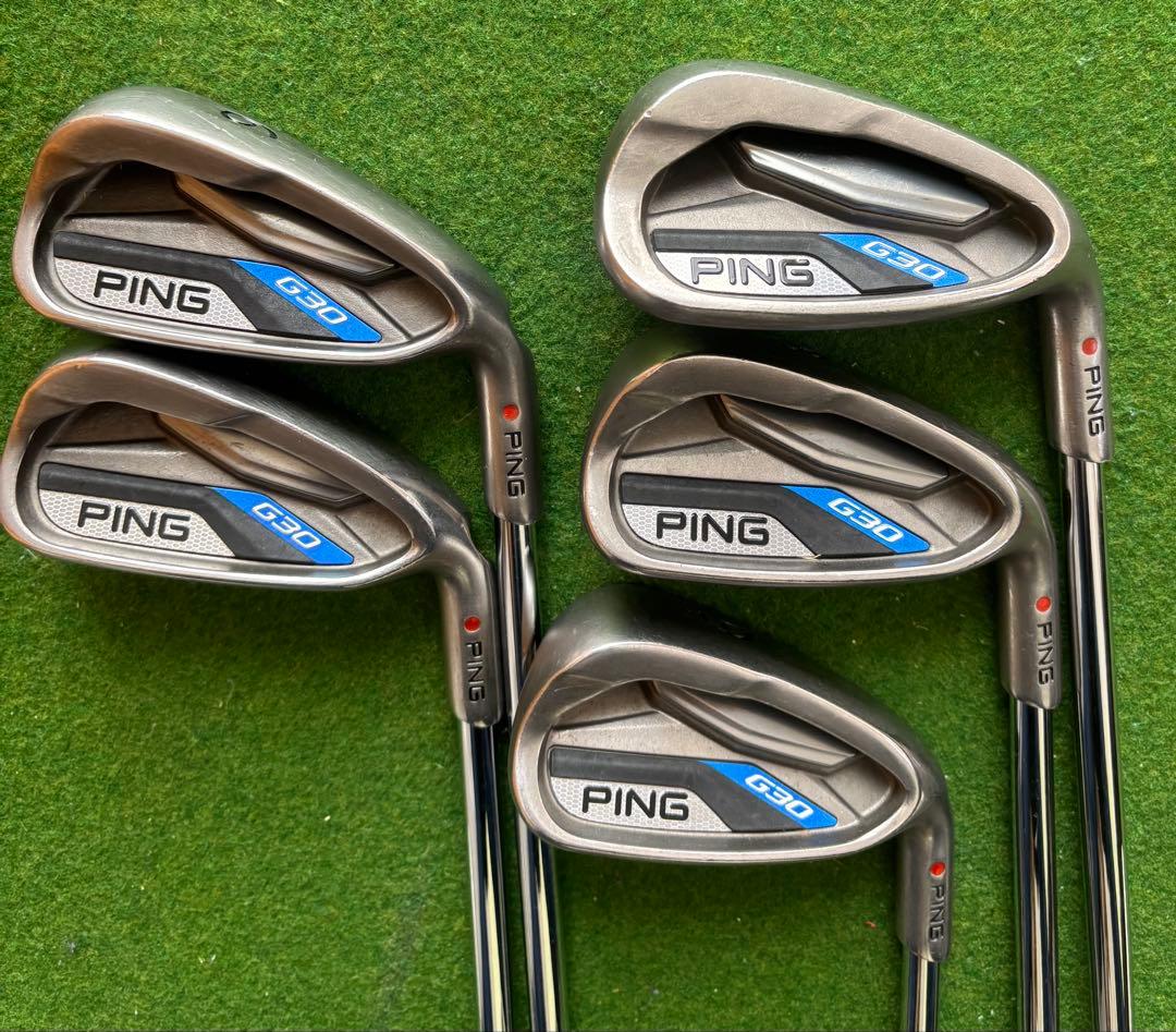 PING G30 アイアン 6〜W 5本 ライ角 赤