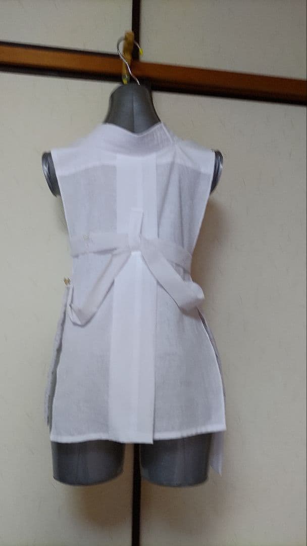 美容衿　一幅　晒しの半襦袢　胸ふくよかさんへ前長め　タイプ