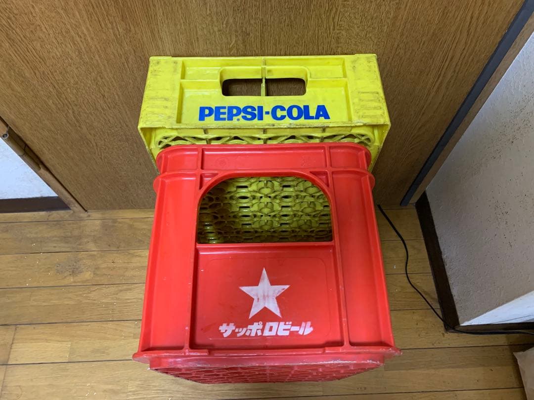当時物　昭和レトロ　ペプシPEPSI-COLA 瓶ケース　リボンシトロン　コーラ