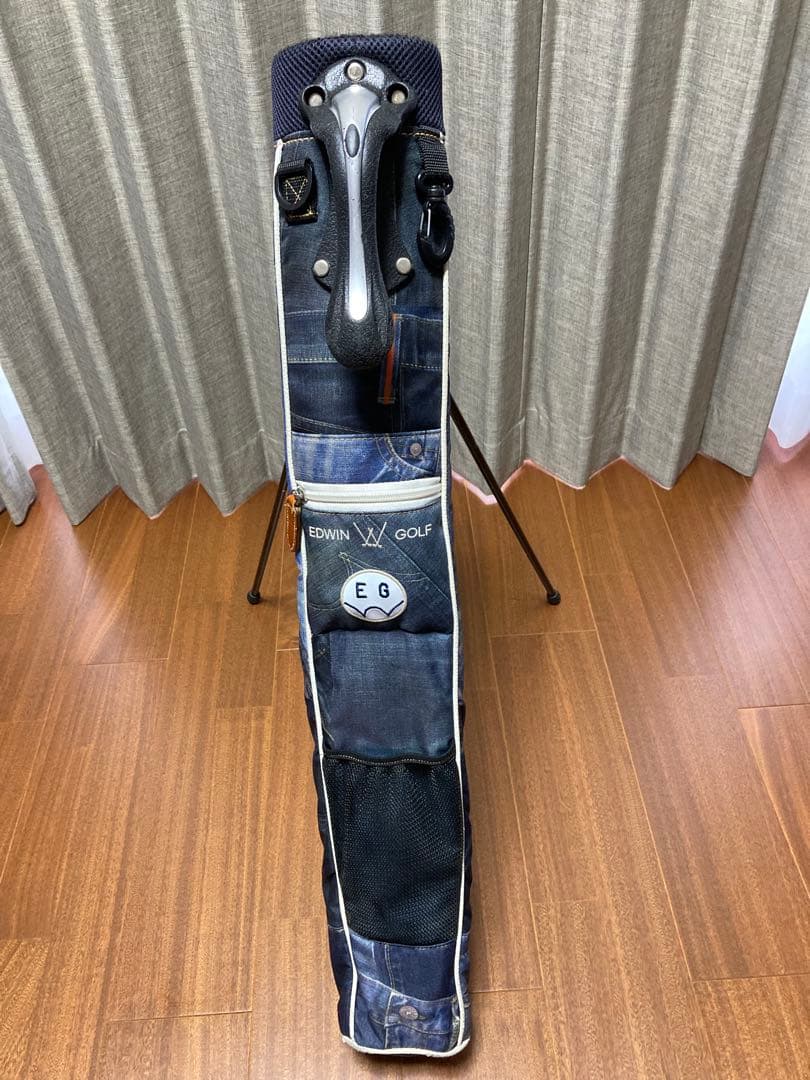 EDWIN デニム風キャディバッグとセルフスタンドバッグセット