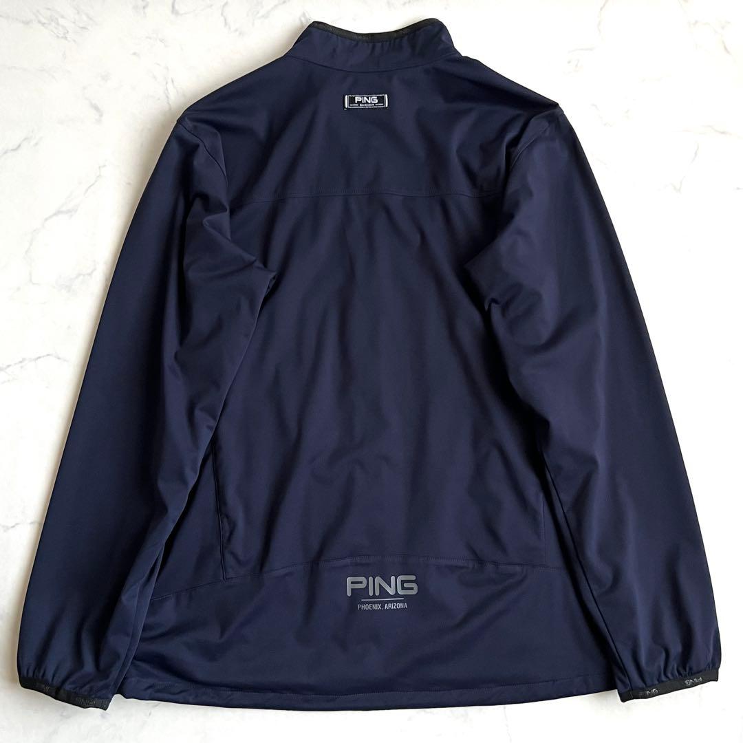【極美品】PING メンズ ゴルフウェア ジップアップブルゾン ジャケット XL