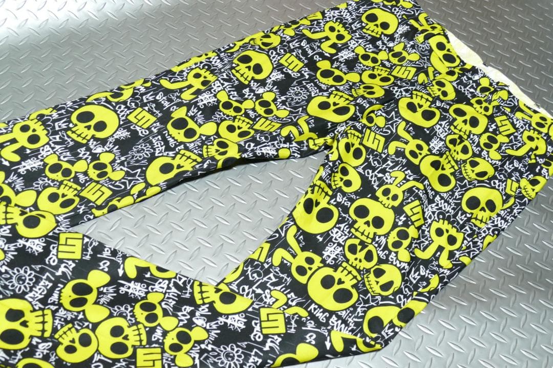 ★新品★ラウドマウスゴルフ★ストレッチツイル柄パンツ★XL★アニマルスカルズ