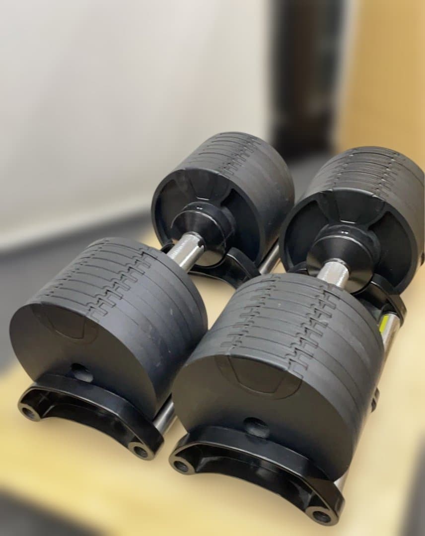 ①FLEXBELL 可変式ダンベル　2kg刻み 32kg NUOBELL