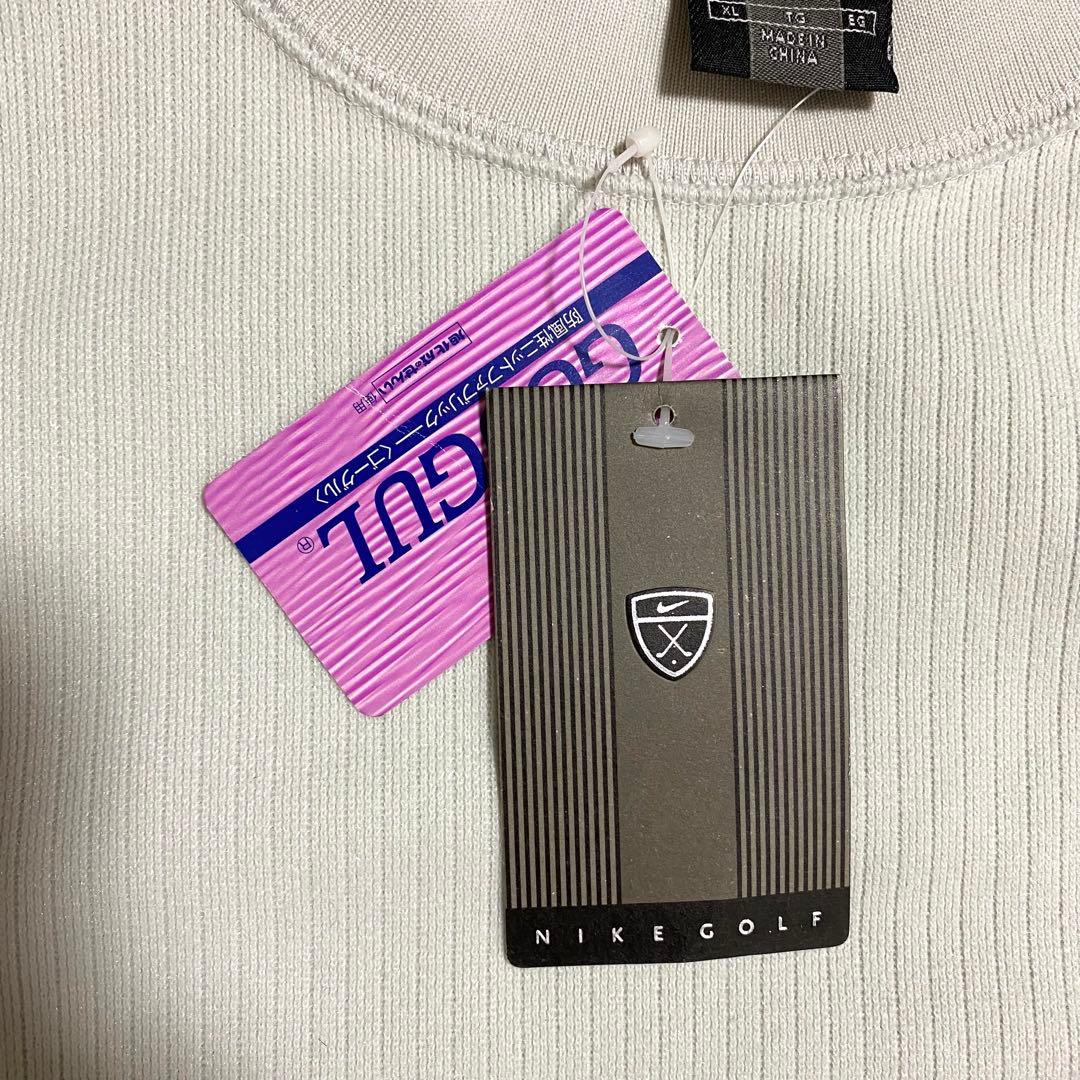 新品　ナイキ　スウェット　刺繍ロゴ　ゴルフ　アイボリー　XL