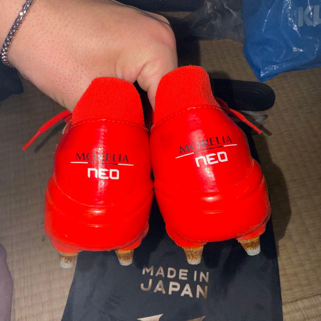 Mizuno Morelia Neo レッド 取り替えスパイク28cm
