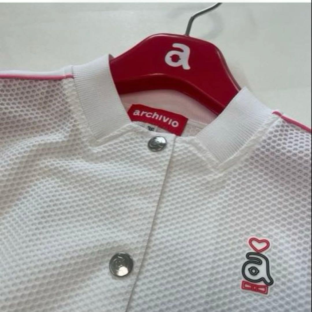 春夏アウター⛳️アルチビオ☆可愛いUVブルゾン☆白×ピンク☆新品✨️36（S）