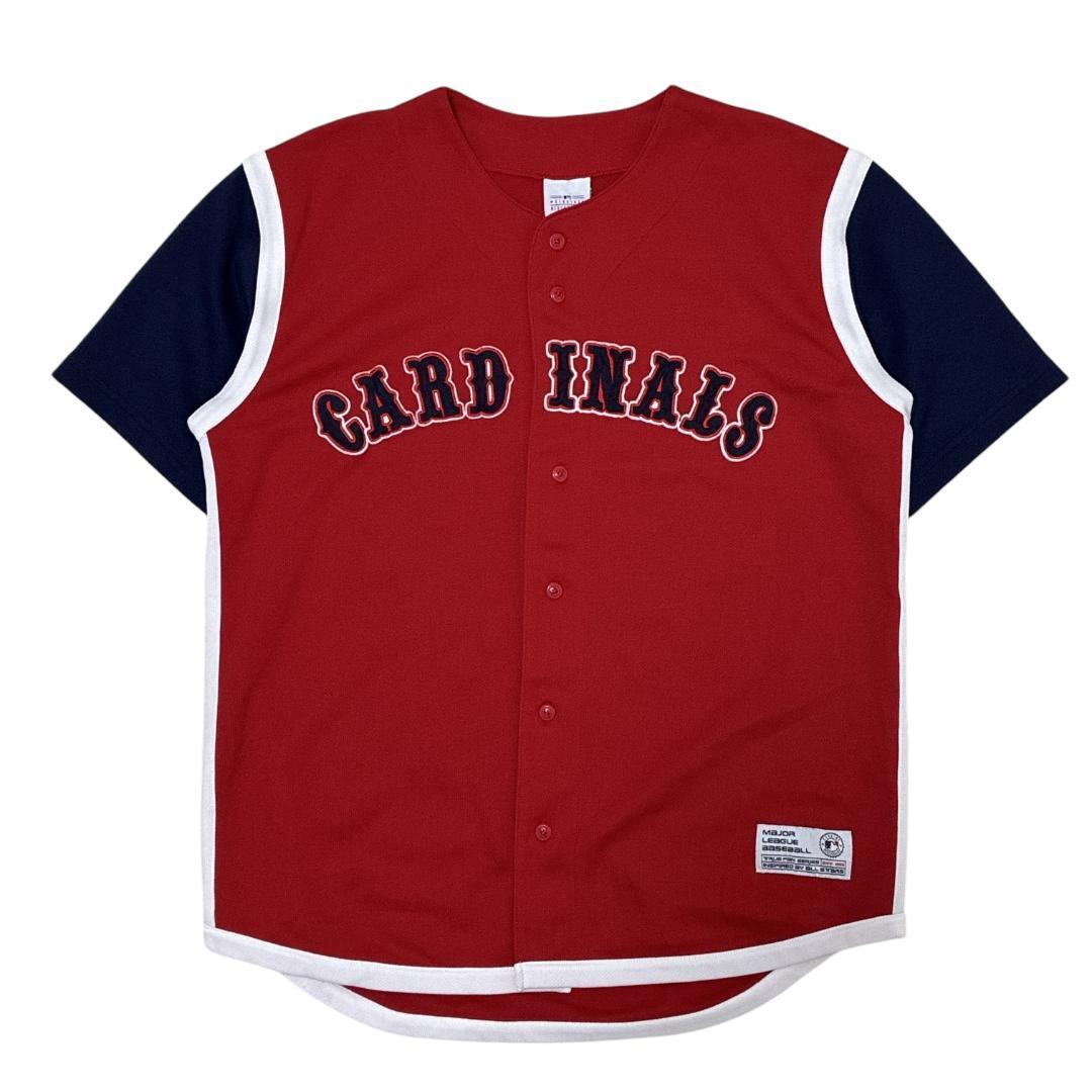 MLBカージナルス ユニフォーム ゲームシャツ 刺繍ロゴ 90s L相当 古着