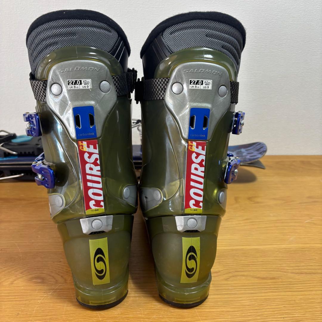 メンズ　ショートスキー　ファンスキーセット　Salomon 27-27.5cm