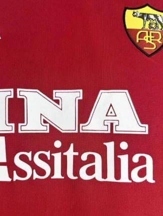 98/99 RSローマ ホーム ヴィンテージスタイル 長袖サッカーユニフォーム