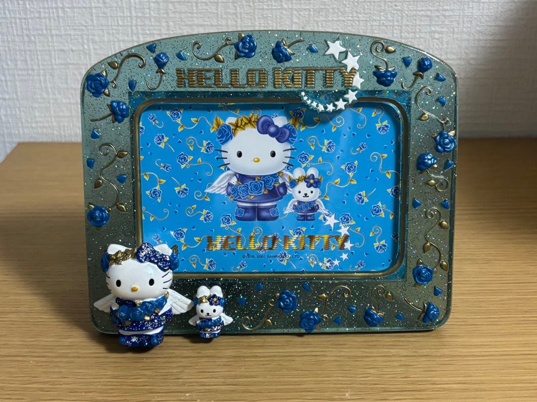 激レア　ハローキティ　ブルーローズ エンジェル フォトフレーム Wラブ　#1
