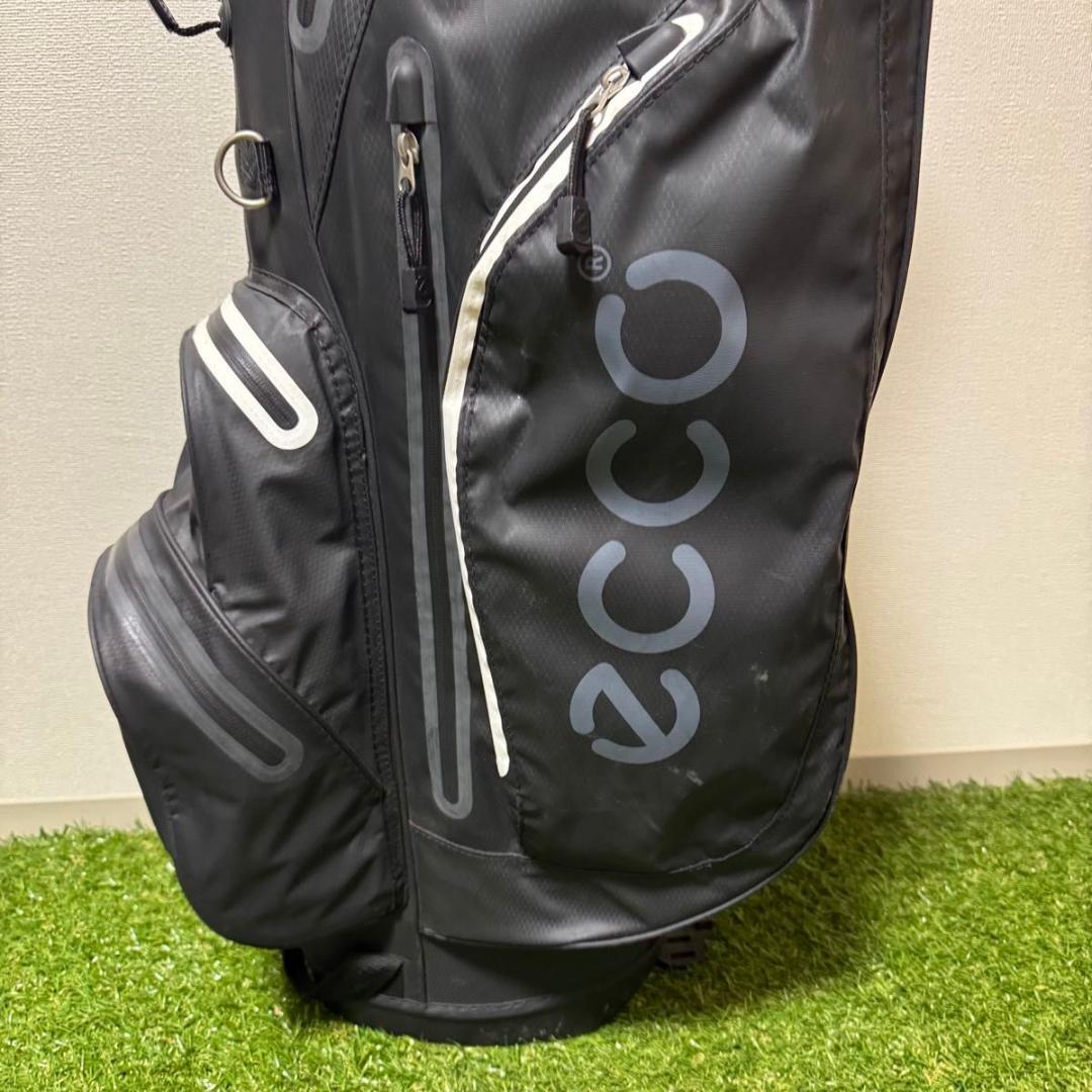ecco エコー スタンド式 ゴルフバッグ キャディバッグ 防水 軽量 ブラック