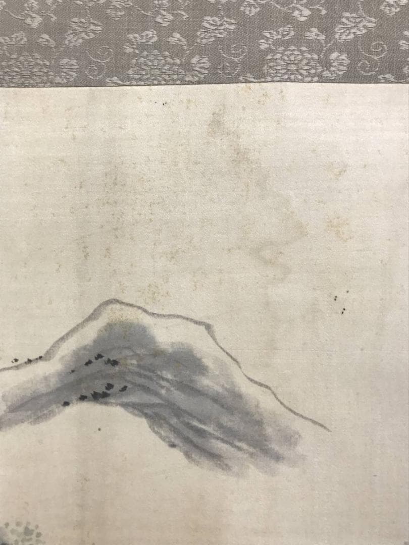 真作/嘯園/しょうえん/滝山水画賛/滝山水図/瀑布図/掛軸☆宝船☆AE-268