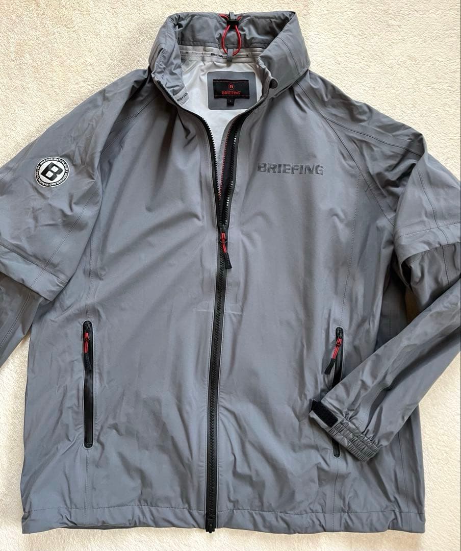 BRIEFING グレー レインウェア上下 セットアップ size L 極美品