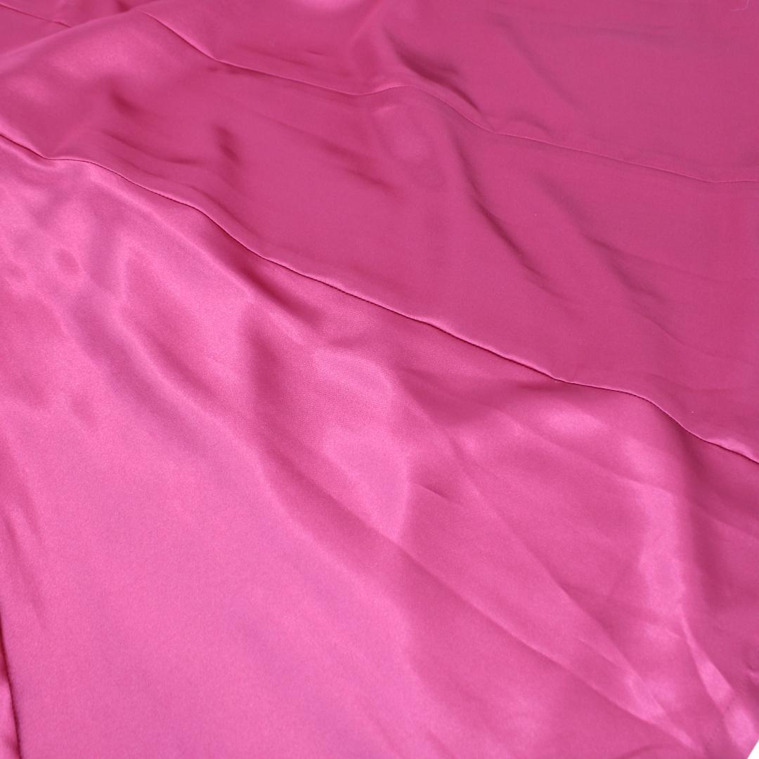 【フラダンス用衣装 極美品】光沢艶有り ワインレッド ドレス ワンピース