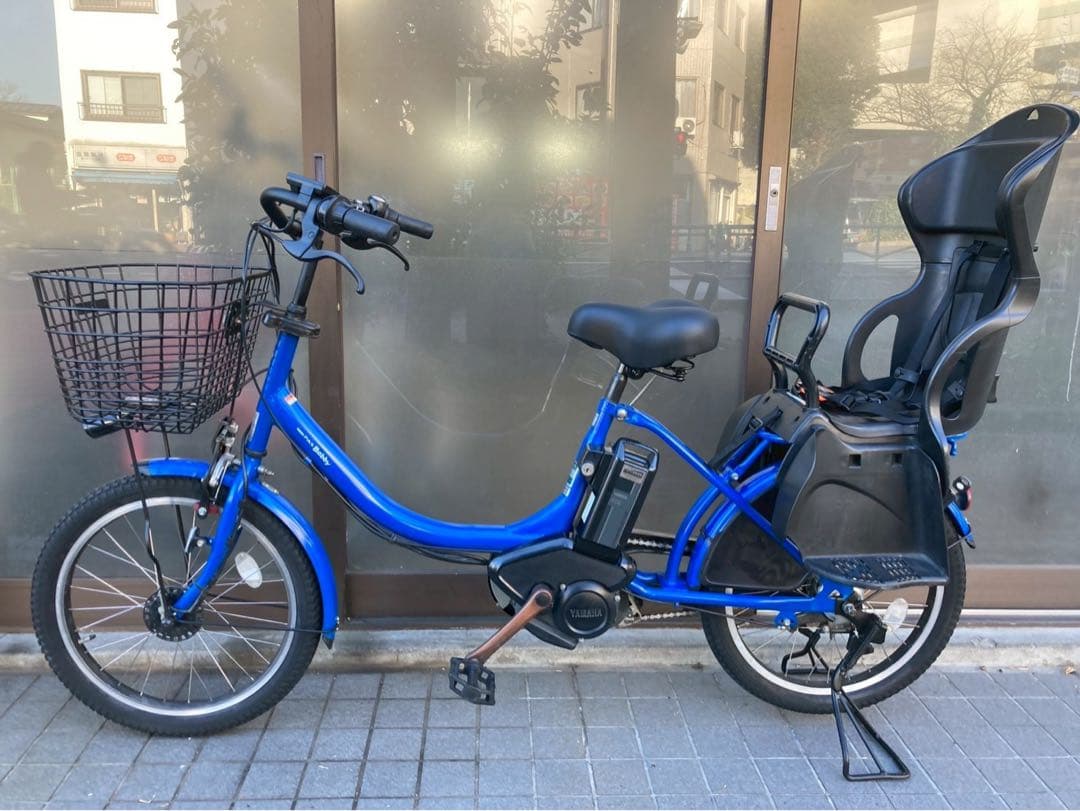 中古電動自転車　ヤマハ pas babby 20インチ ブルー 横浜　№3737