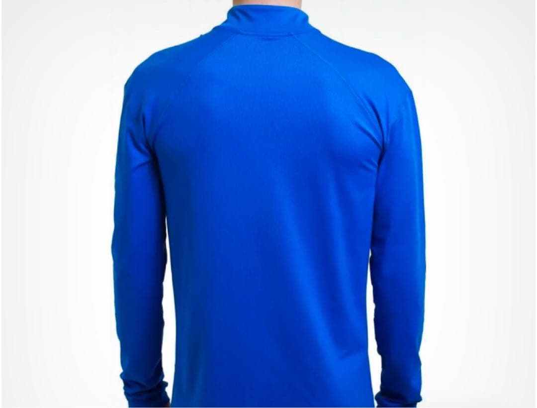 NIKE ハーフジップ ロングスリーブシャツ ブルー US S