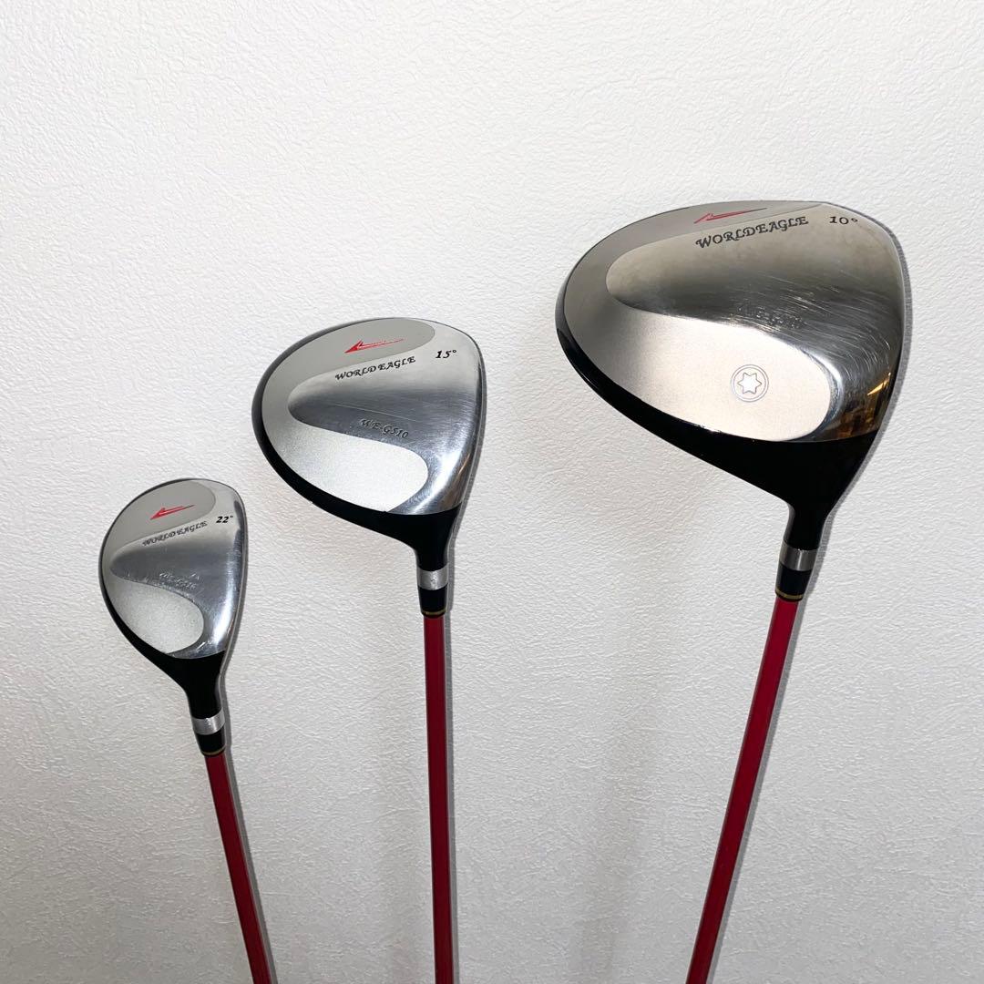 良品☆送料込☆ワールドイーグル ゴルフクラブ フルセット☆初心者キャディバッグ付