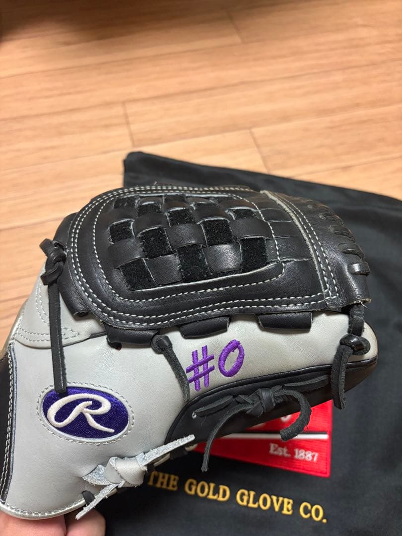 Rawlings 軟式　オーダーグローブ　 グレー 専用袋付き