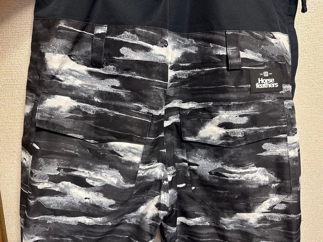 Horse Feathers 迷彩 スノーボード ビブパンツ L