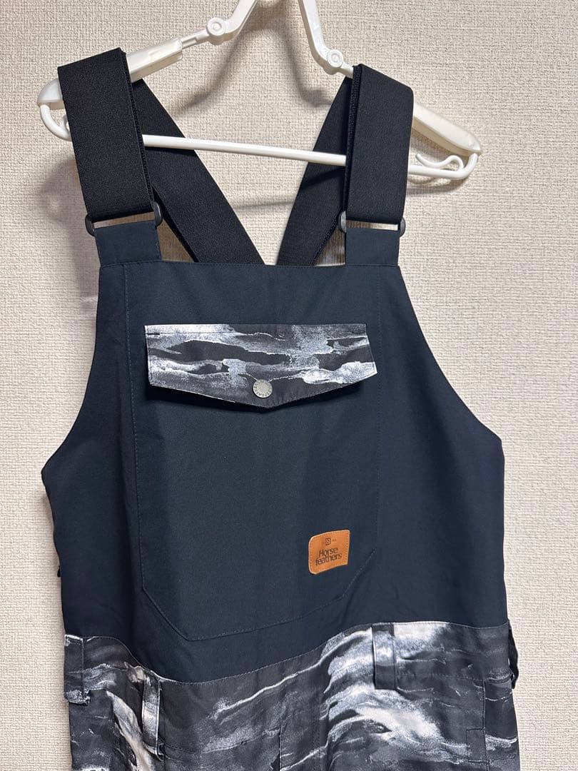 Horse Feathers 迷彩 スノーボード ビブパンツ L