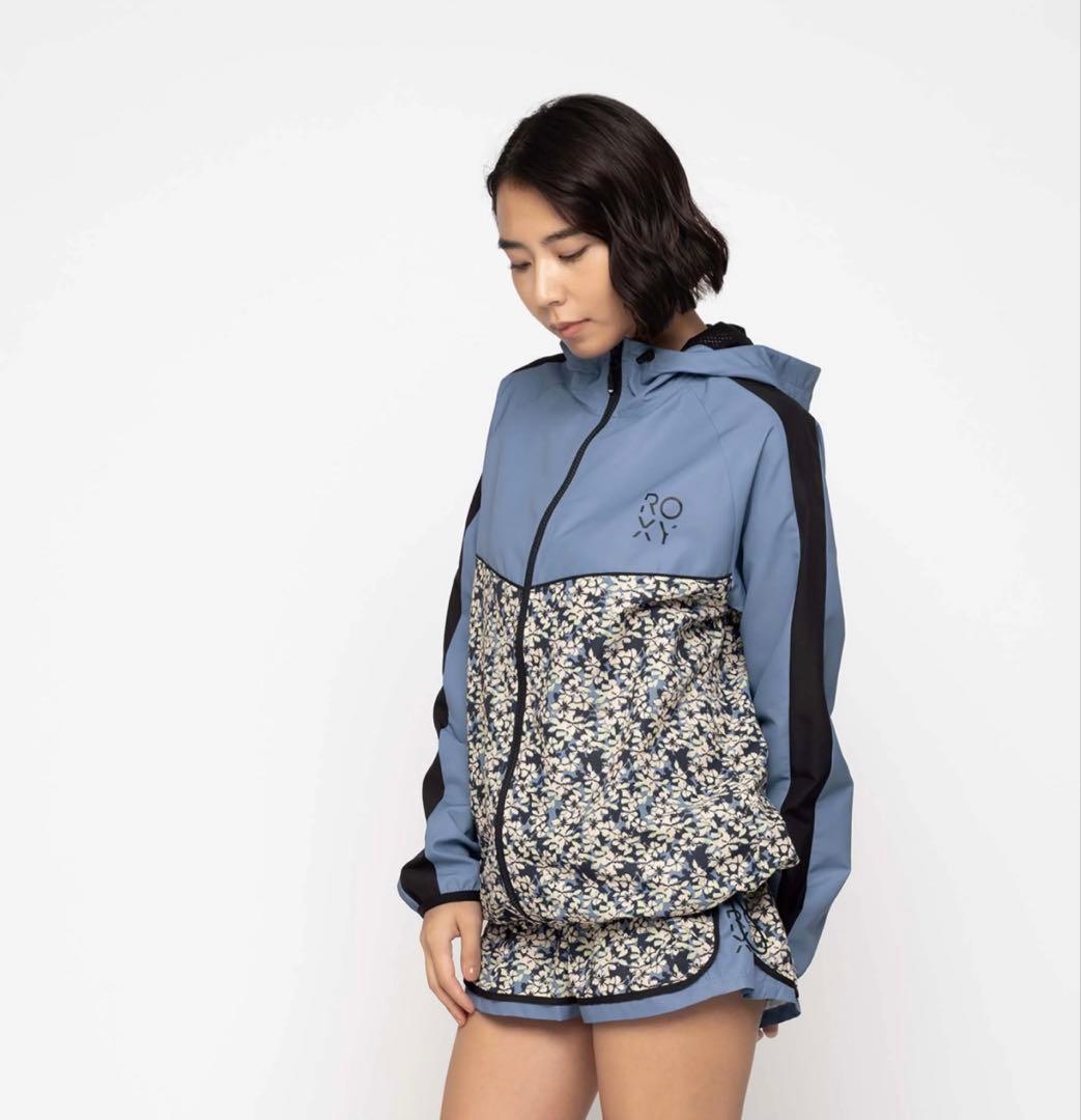 ROXY 新品 タグ付き ナイロン ジャケット ブルー 花柄 ブラック ロキシー