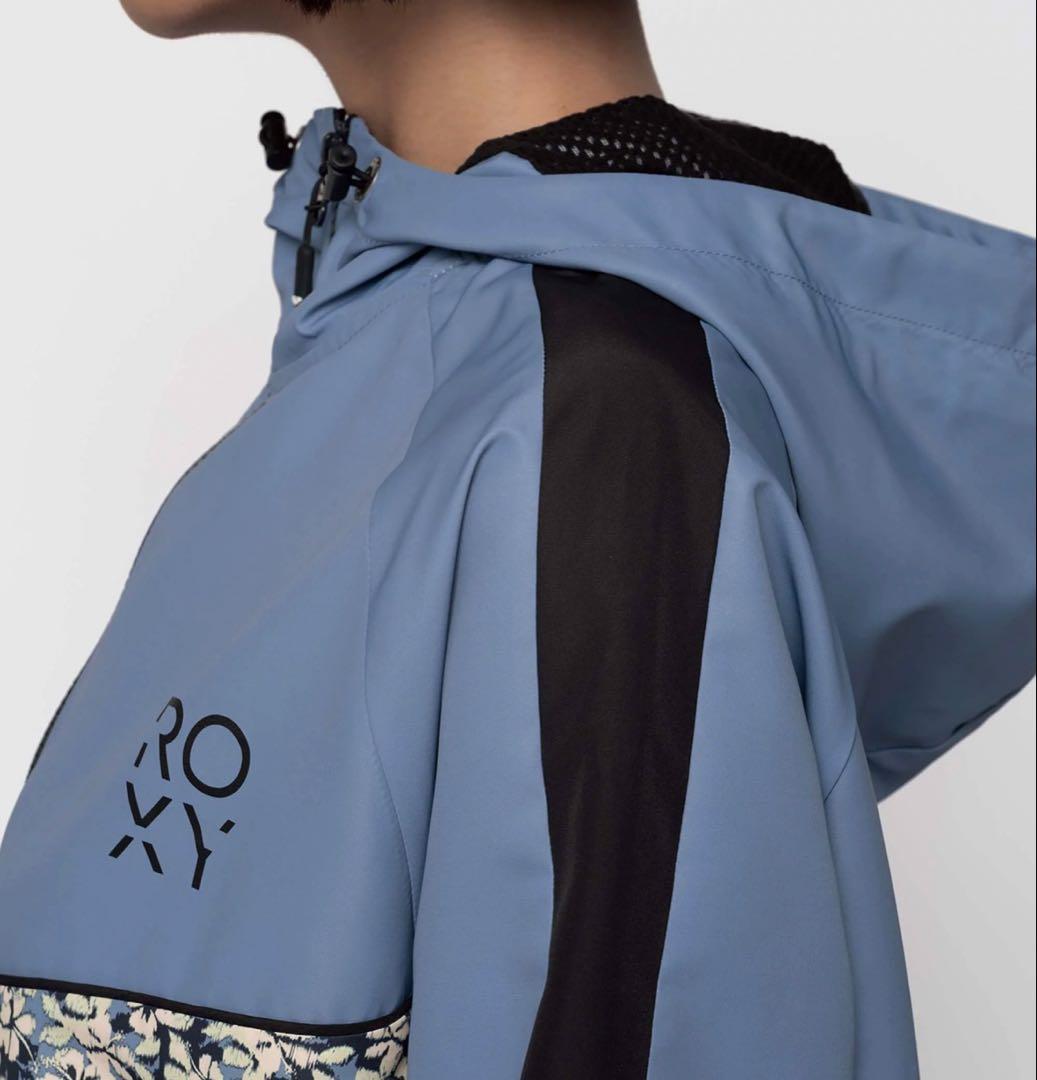 ROXY 新品 タグ付き ナイロン ジャケット ブルー 花柄 ブラック ロキシー