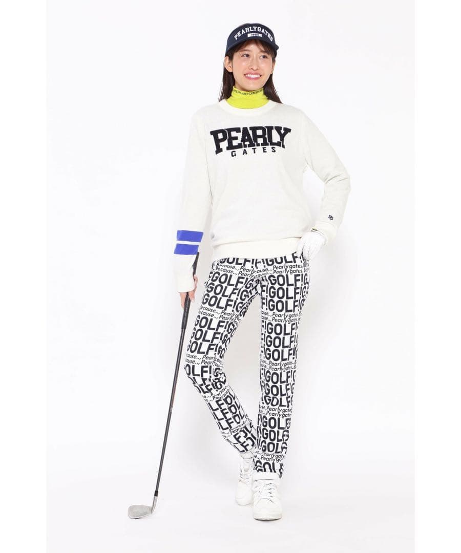 パーリーゲイツ　GOLFロゴプリント コットンストレッチ　レディース　２
