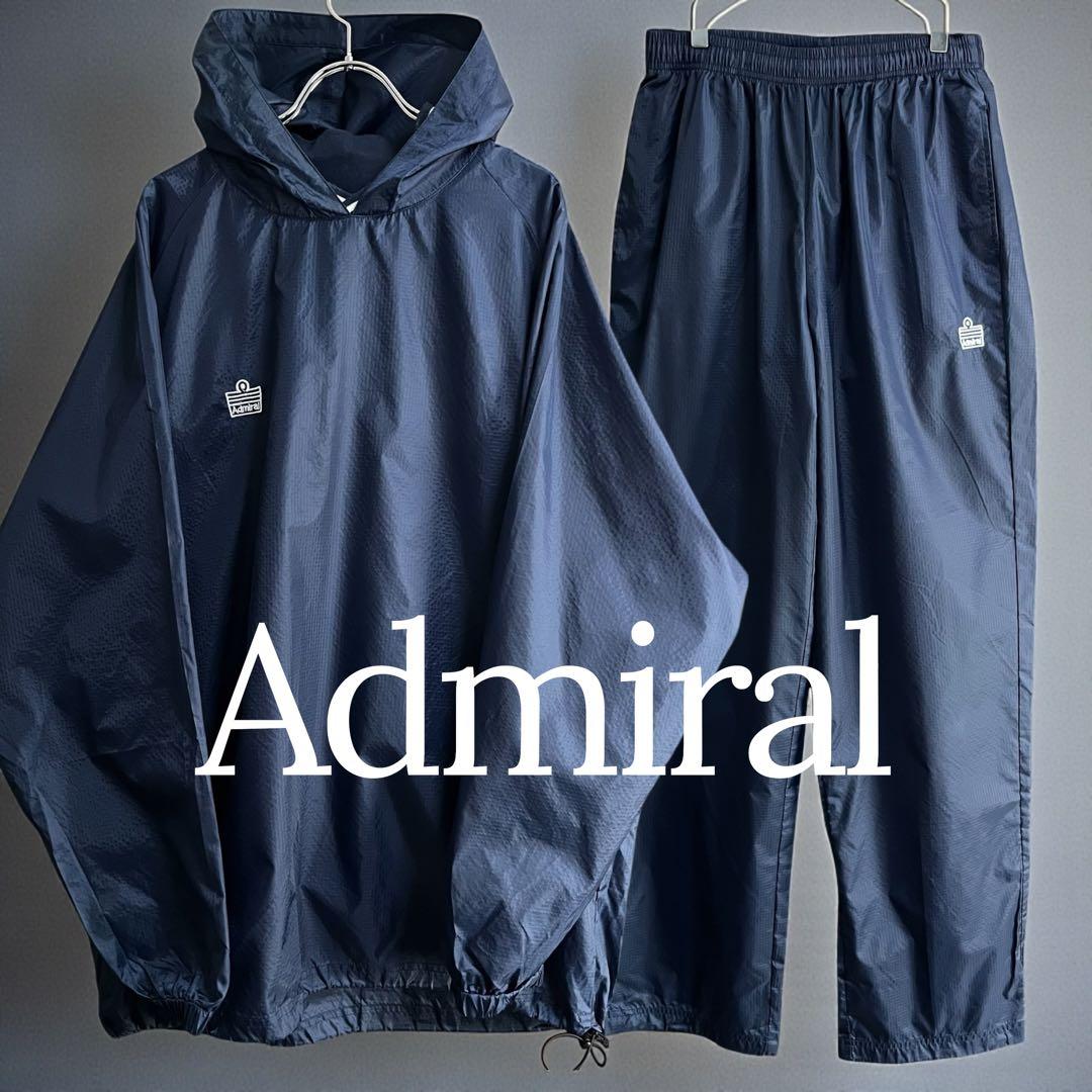 Admiral アドミラル ナイロンセットアップ プルオーバー 紺 XL 90s