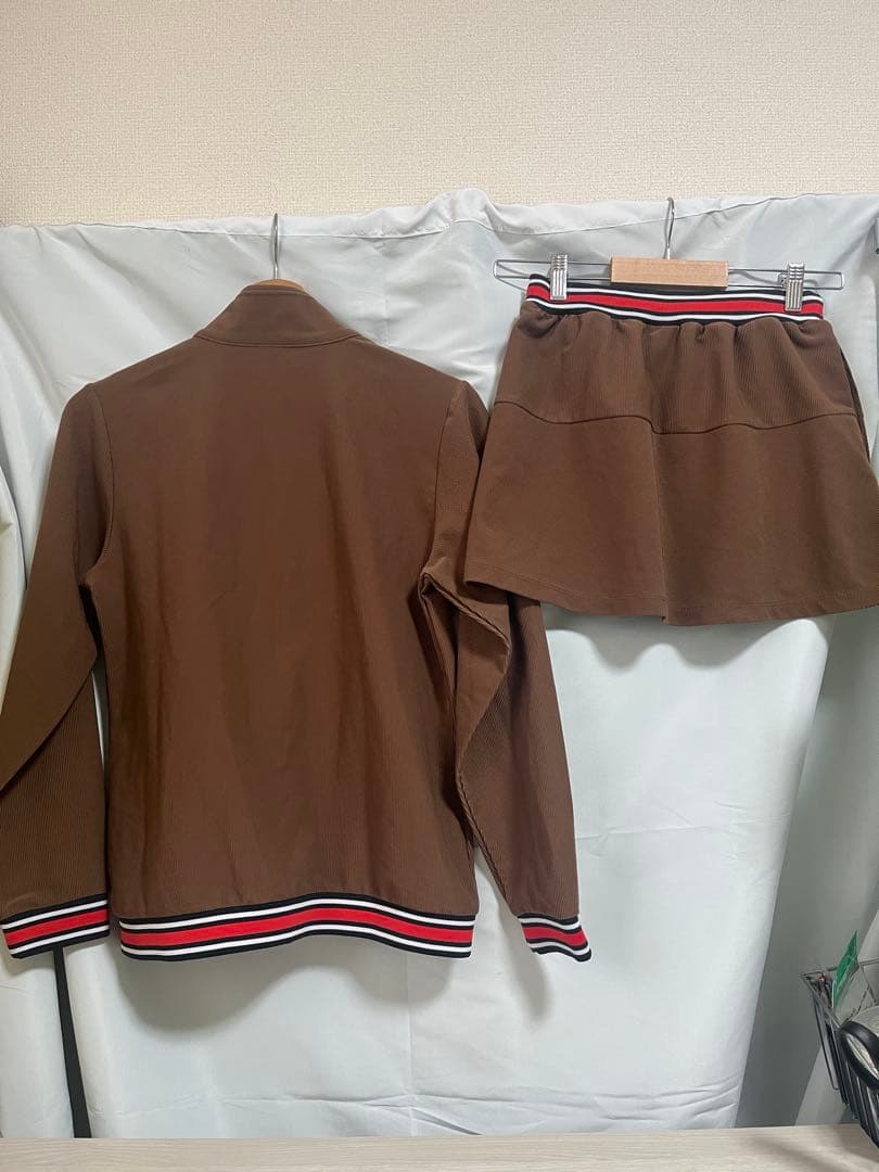 【美品】Prince テニスウェア 上下セット チョコ ジャケットL/スカートM