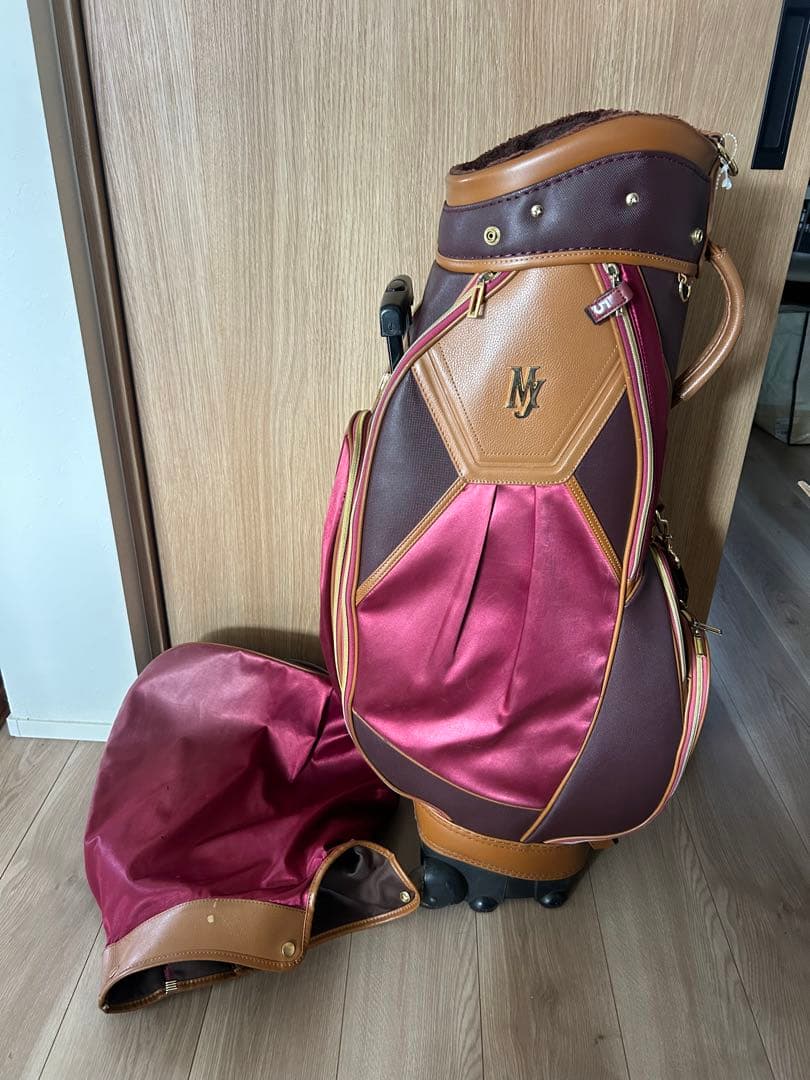 MAJESTY 赤茶 キャディバッグ 車輪付き