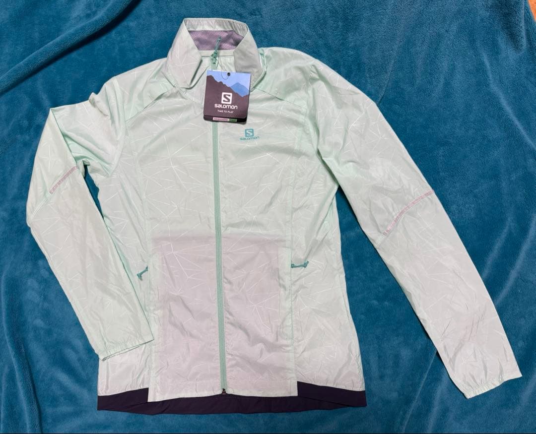 Salomon ミントグリーン　ウインドブレーカー WIND JACKET