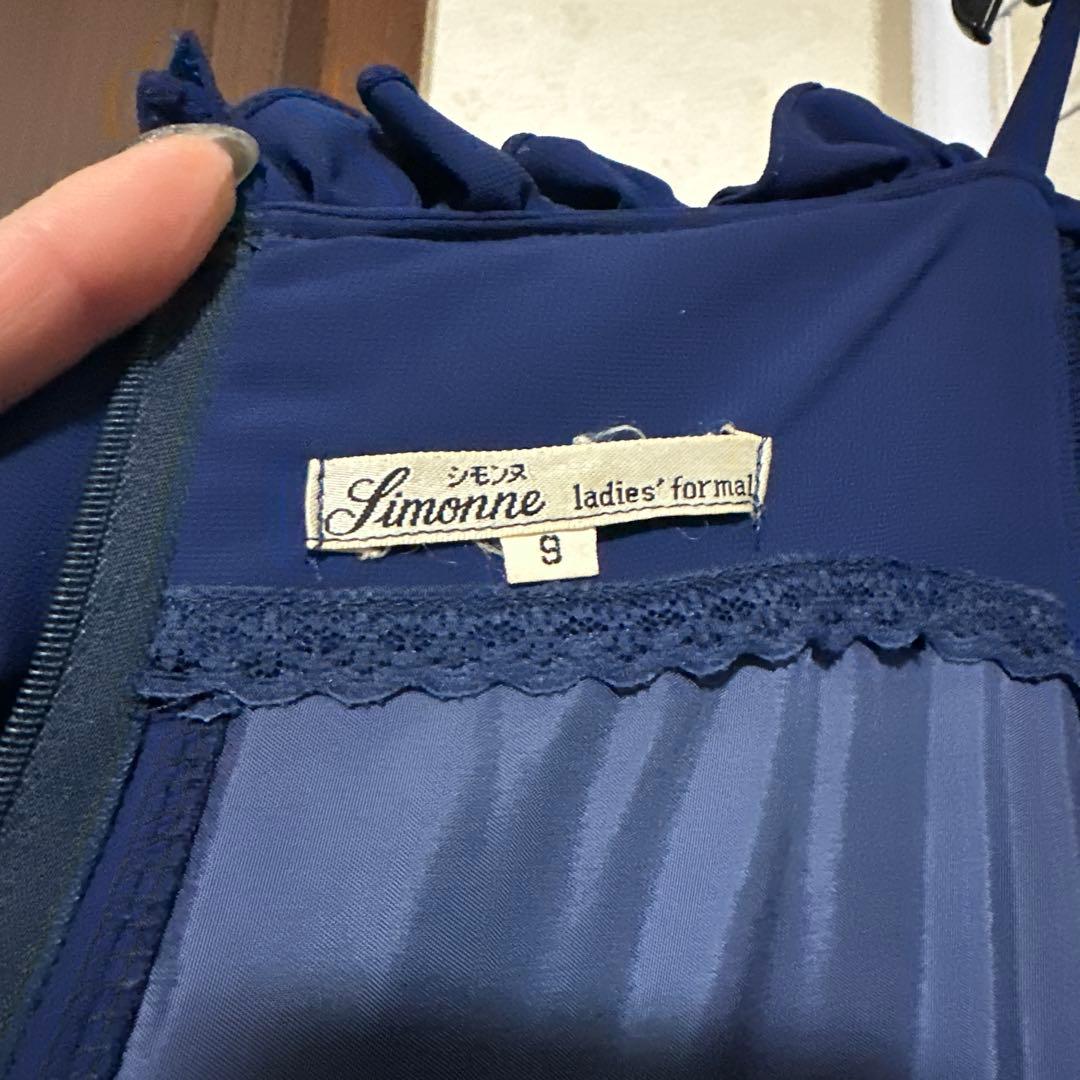 Simonne ネイビー オフショルダードレス サイズ9