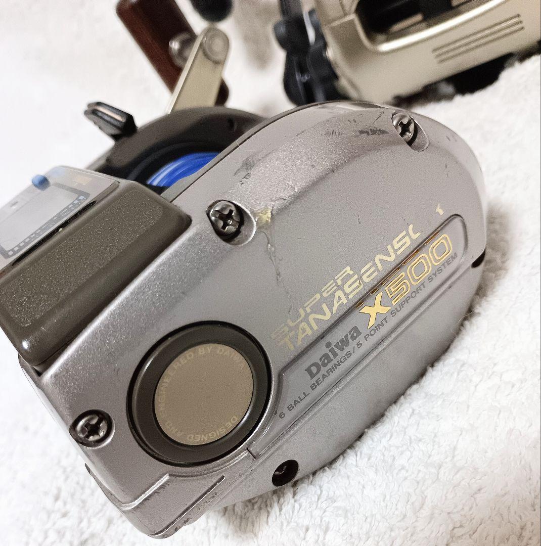 ダイワスーパータナセンサーX500 シマノ小船2000EV深度カウンター付リール