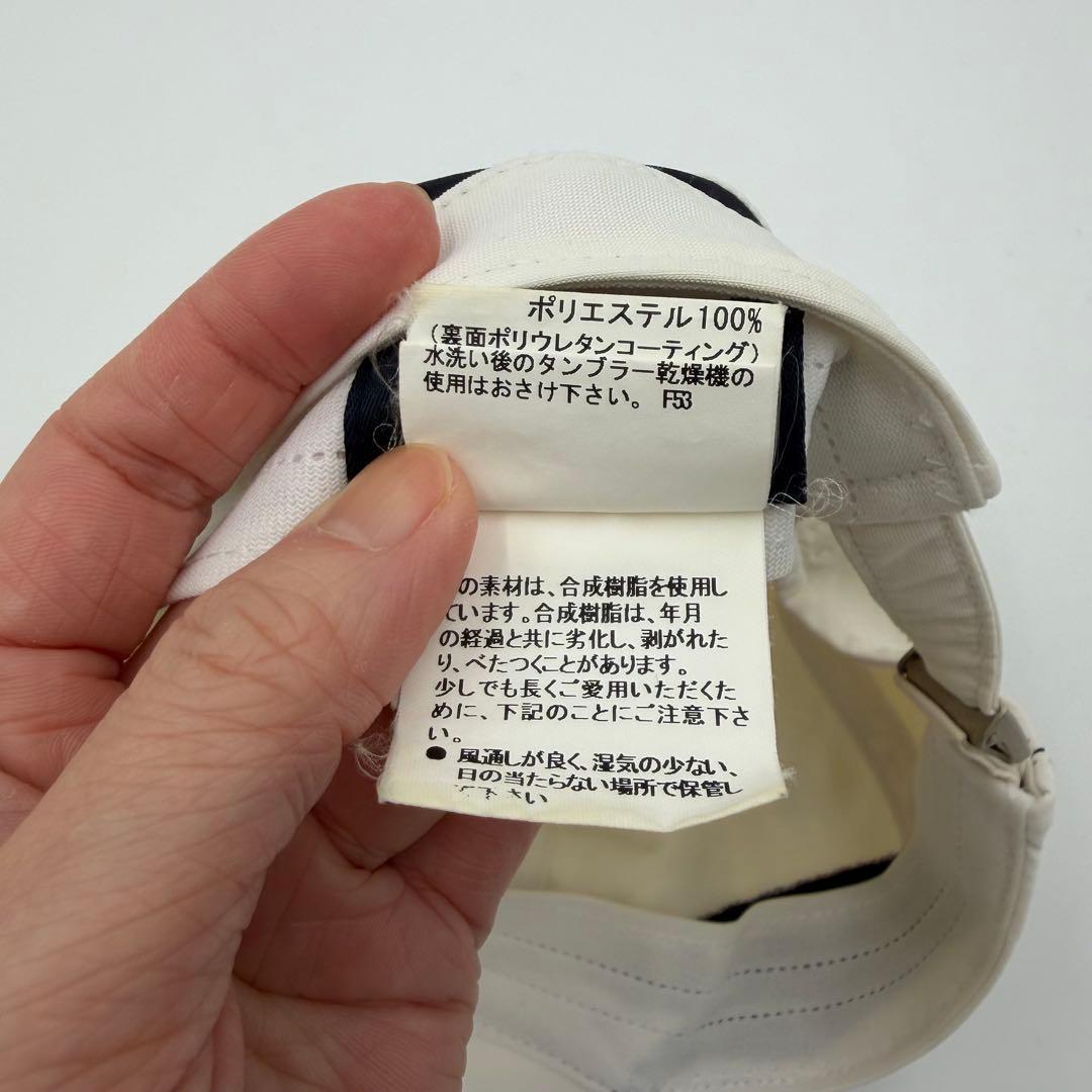 【BURBERRY GOLF】帽子 ロゴ刺繍 高級感 アイボリー ゴルフウェア