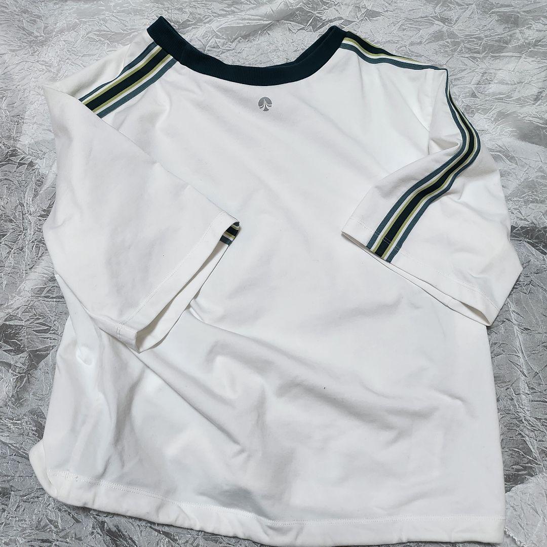 【SUKALA】ブラトップ付きラインクロップドTee(L/オフホワイト)