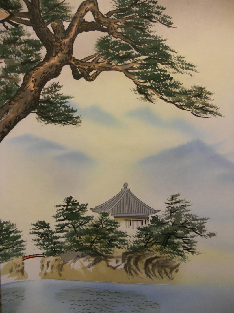 掛け軸 古川翠峯 松島 絹本 希少 軸装 茶道具 掛軸 美品 です。