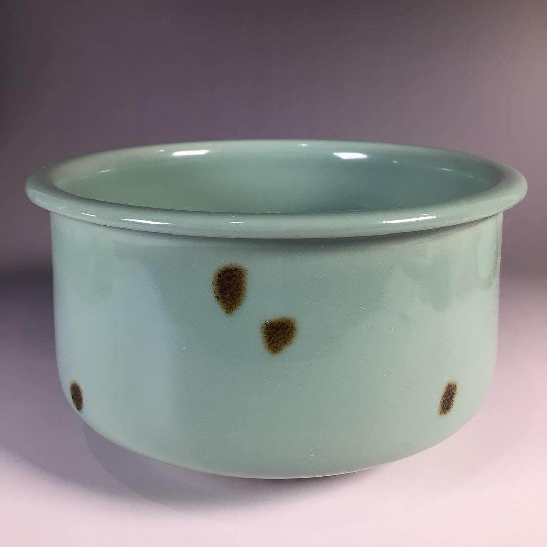 Ｍ１４６　皆具　『平安祥堂造』『飛青磁』『水指　建水　蓋置　杓立』　共箱　茶道具