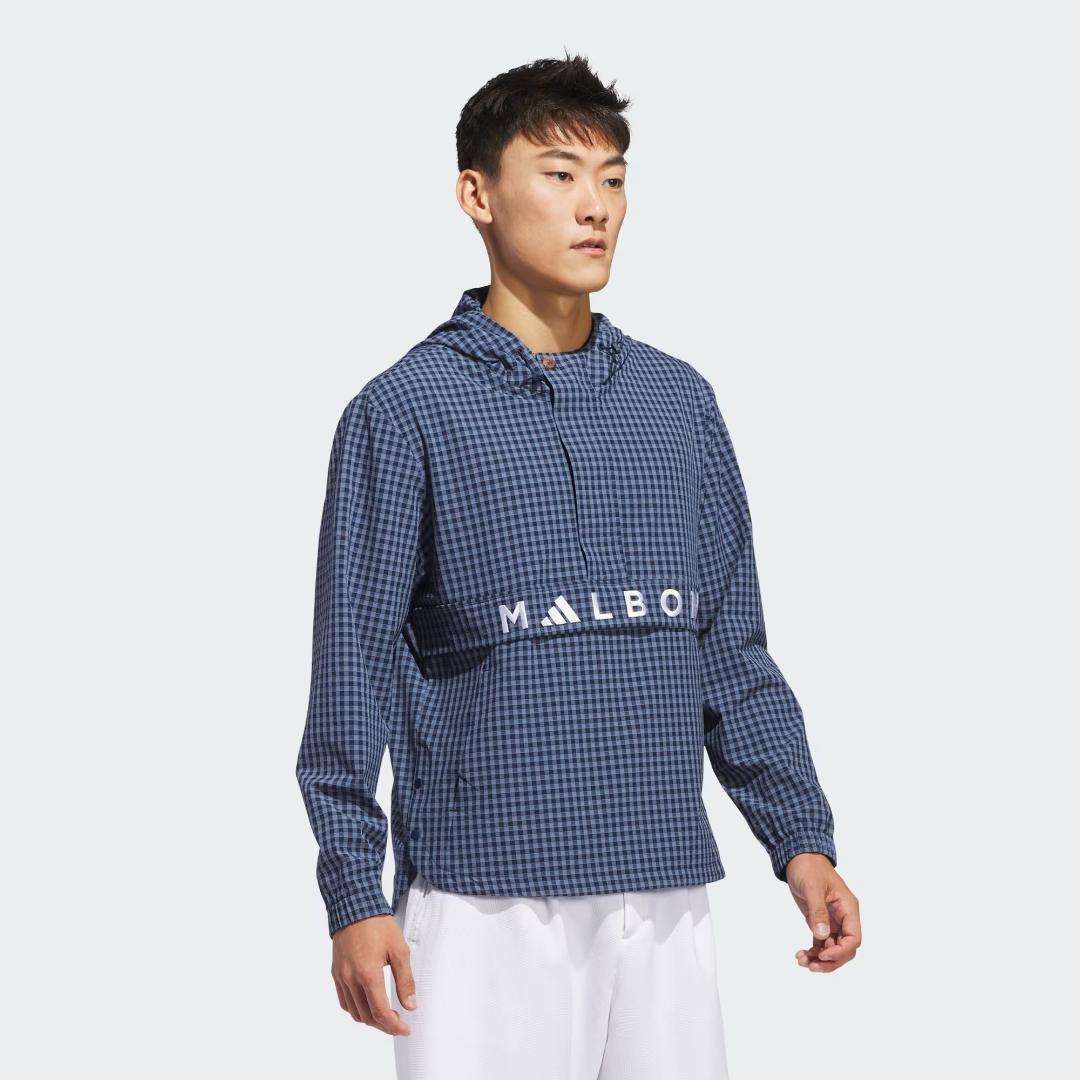 adidas × MALBON GOLF ギンガムチェックアノラックフーディー