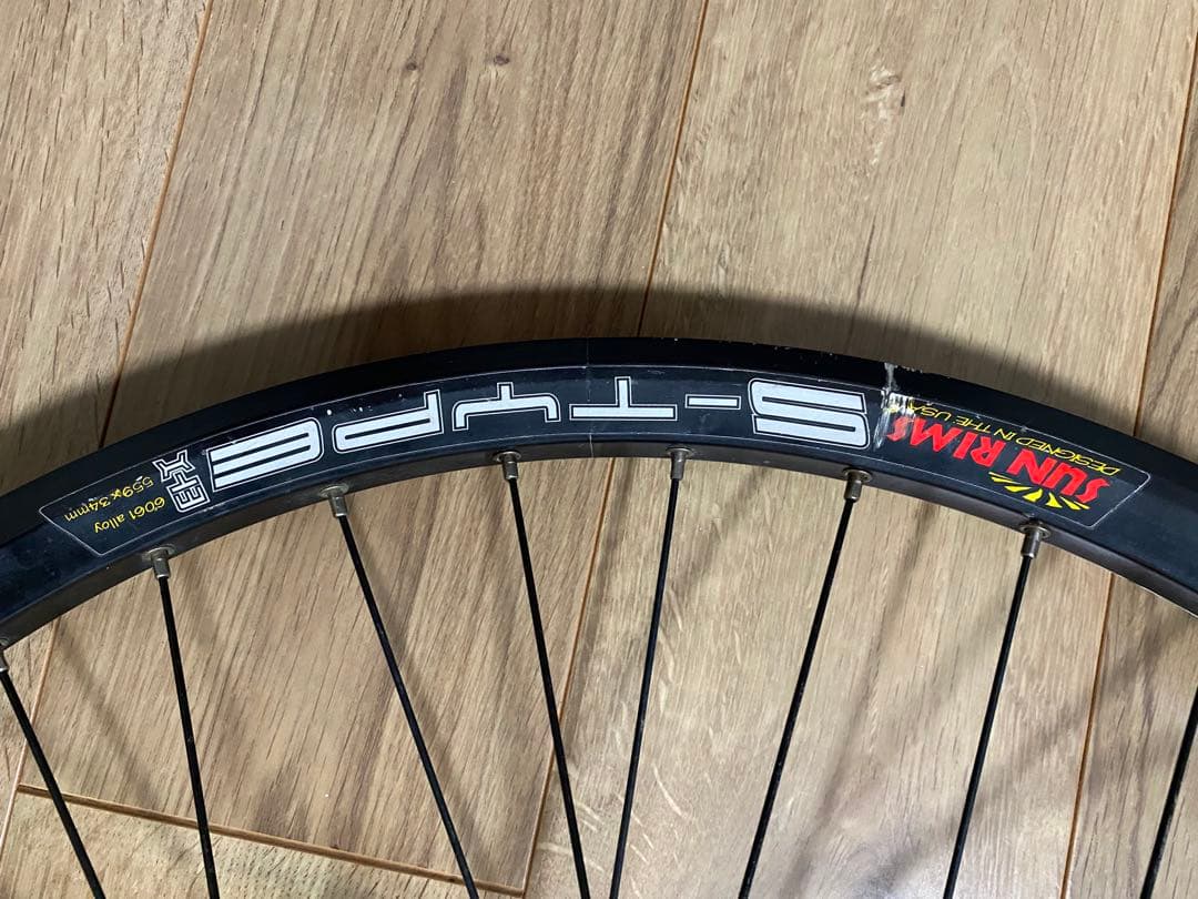 中古26インチMTBリヤホイール135x10mmアクスルボルト止め
