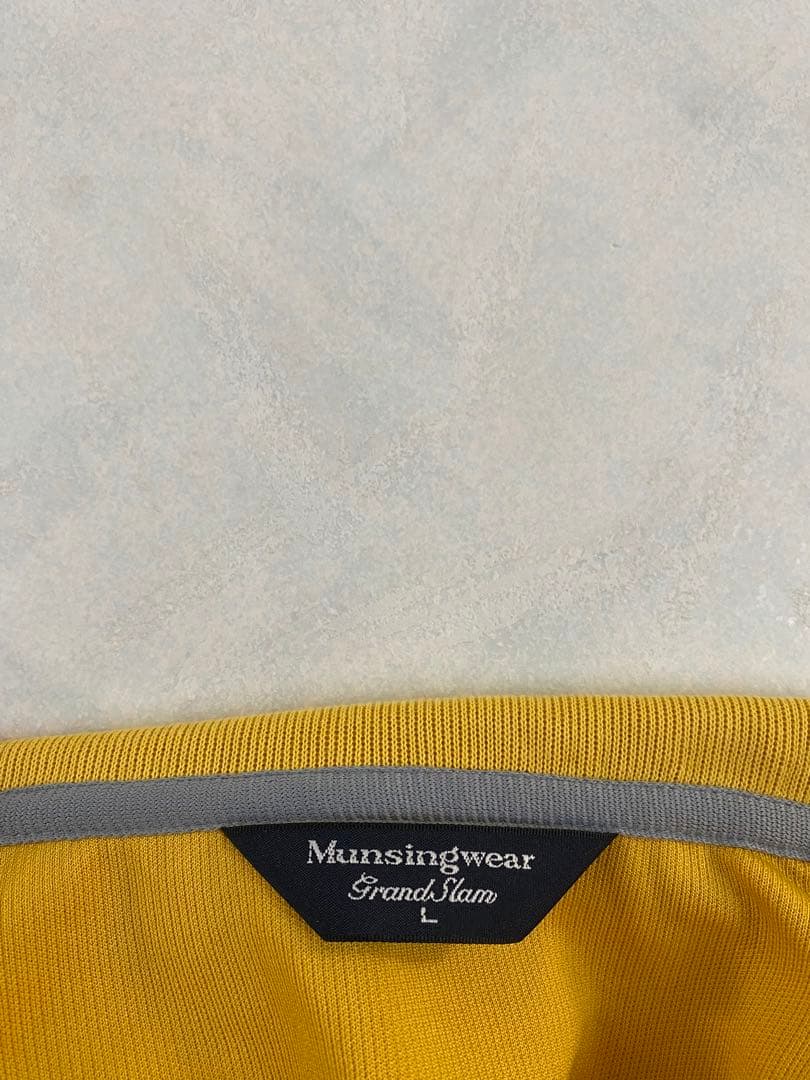 美品 Munsingwear ハーフジップトレーナー L 芥子色 メンズ ゴルフ