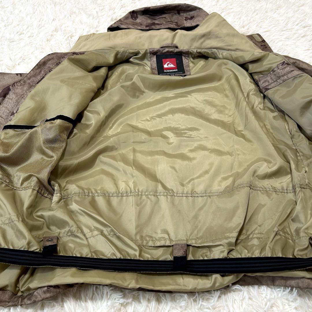 QUIKSILVER カモフラージュ スノーボードジャケット上 XS(S)